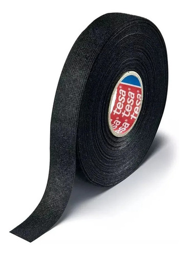 Imagem 2 de 8 de Fita Isolante Tecido Antichama 25m P/ Chicote Com Cola Tesa®