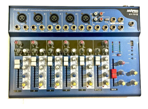 Kt701 Mixer 5 Ch Mono 2 Stereo Ampro - Escar