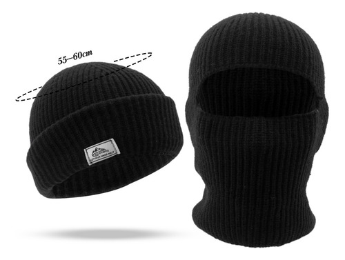 Gorros De Máscara 2 Em 1, Ajustáveis, Tricotados Para O Inve