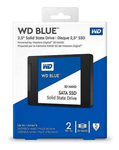 Imagen 6 de 6 de Disco Estado Solido Ssd 2tb Wd Blue 3d Nand Sata 2.5'' 7mm