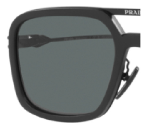 Óculos De Sol Prada Preto Polarizado 0pr57zs1bo5z155 Lente Cinza-escuro