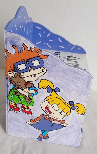 Caja Alhajero Rugrats Pintada A Mano Violeta