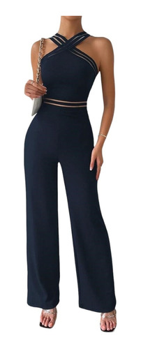 Entero Jumpsuit Mono Negro Fiesta  El 129