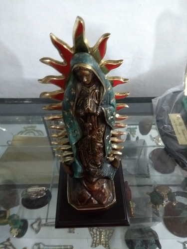 Virgen De Guadalupe En Bronce