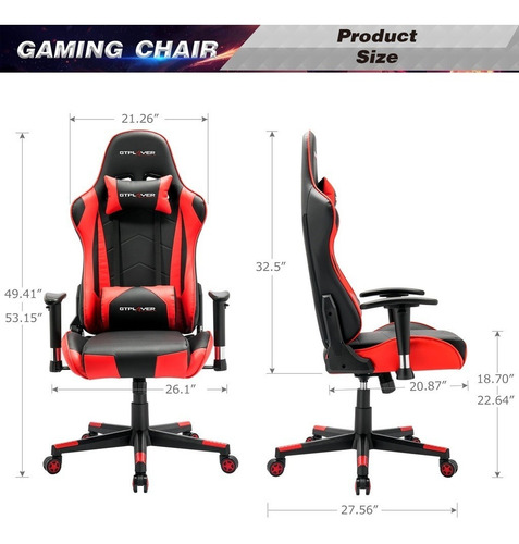 Imagen 4 de 7 de Silla Gamer Pro Series Gt099-red