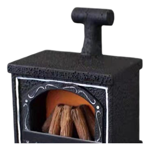 2 Casa De Muñecas Con Luz Led, Chimenea En Miniatura,