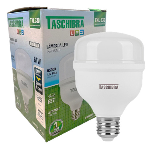 Lampada Led Bulbo 61w Branca 6500k Alta Potencia E27 Bivolt