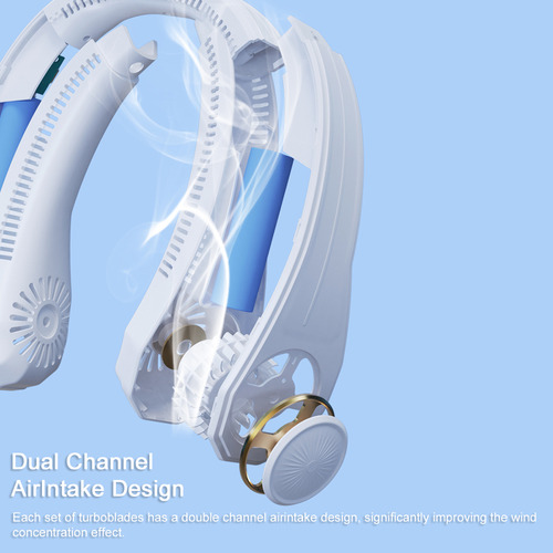 Zh Ventilador De Cuello Portátil Recargable Por Usb Sin