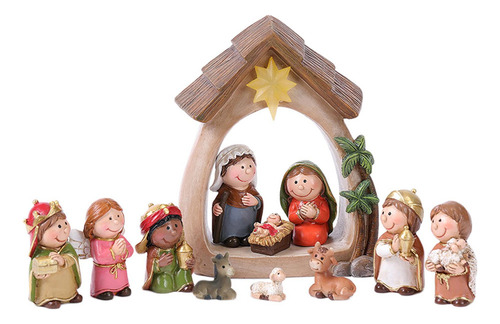 - Conjunto De 12 Presépios Com Luz De Cristo Religioso Para