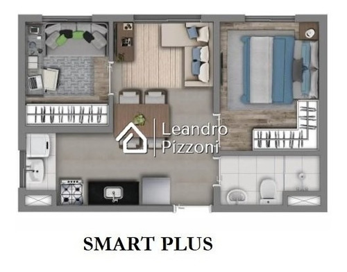 Imagem 12 de 15 de Vivaz Sacomã Apartamento 2 Dorm. 38m² Sem Vaga Sem Varanda - Apartamento A Venda No Bairro Jardim Santa Emília - São Paulo, Sp - Vivaz-sacoma-2d-38m-sv