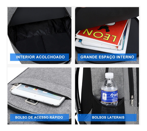 Mochila Masculina Feminina Juvenil Trabalho Viagem Escolar