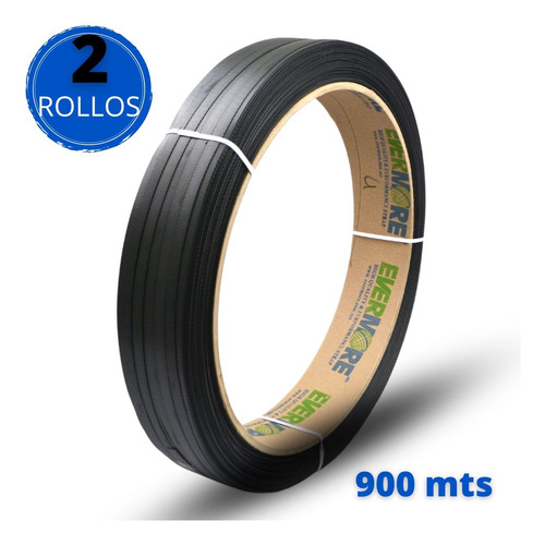 2 Rollos Fleje Plastico Alto Rendimiento 1/2 Pulgada 900 Mt