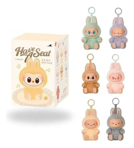 Labubu Monster Peluche Figura Generica Macaron Have Seat 1pz