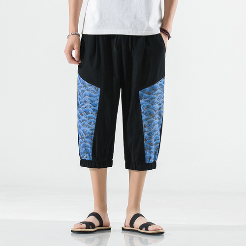 Pantalones Cortos Finos De Algodón Y Lino De Talla Grande