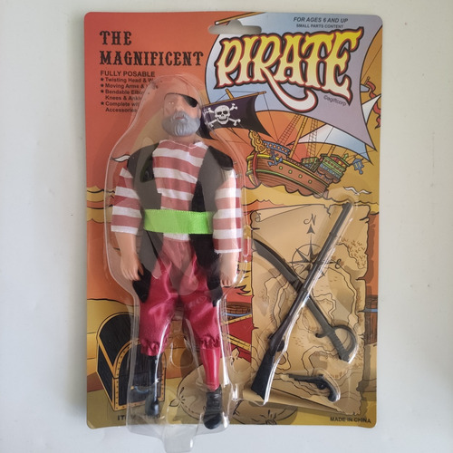 Figura Magnificent Pirate 8 Pulgadas Vintage Tipo Mego