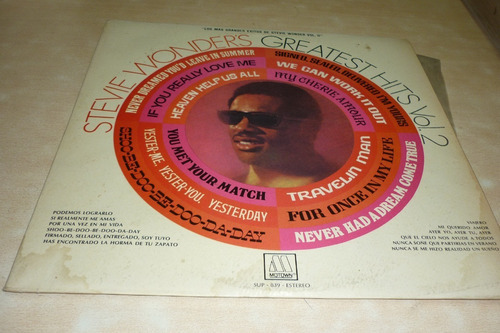 Stevie Wonder's Greatest Hits Vol. 2 Vinilo  Arg Vg+ Ggjjzz
