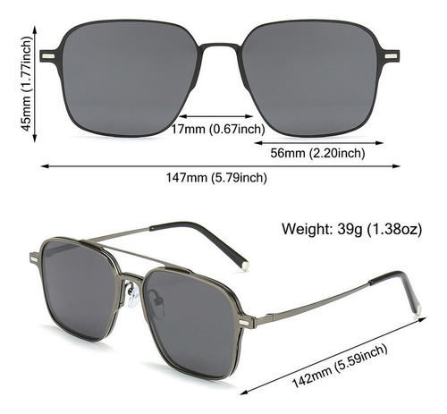Gafas 3 En 1, Anti-luz Azul, Con Clip Magnético