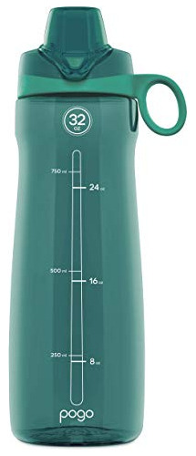 Botella De Agua Tritan Tapa Chug, Verde Azulado, 32 Oz.