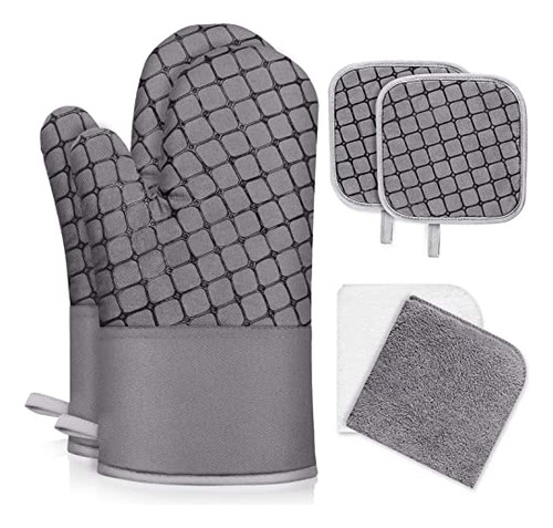 Ixo 6 Manoplas De Horno Y Soportes Para Ollas, Guantes De Ho