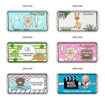 Comprar 100 Chocolates Personalizados 13x5cms Baby Shower Nacimiento