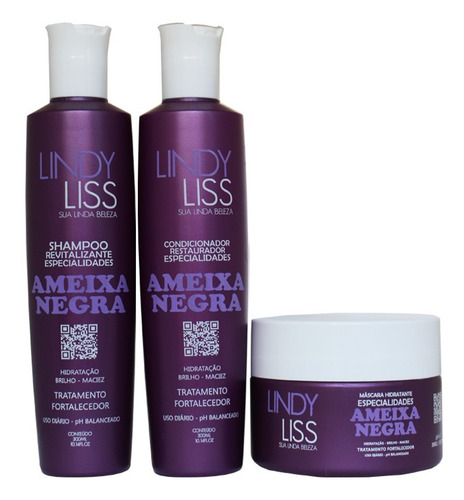 Kit Home Care Ameixa Negra Lindy Liss