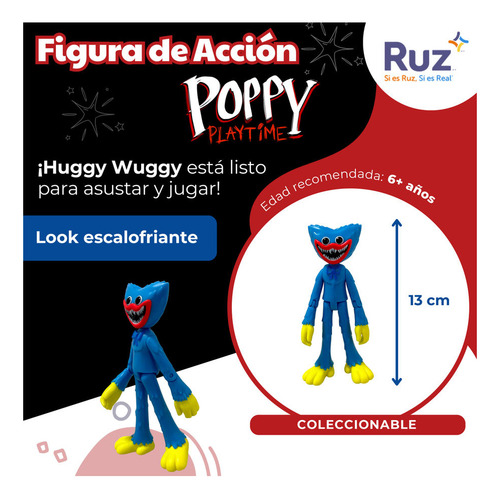 Figura Articulada Ruz Poppy Playtime (huggy Wuggy 13 Cm)