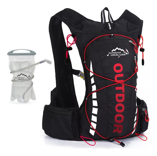 Mochila Colete Hidratação Trail Running Corrida Maratona Cor Preto