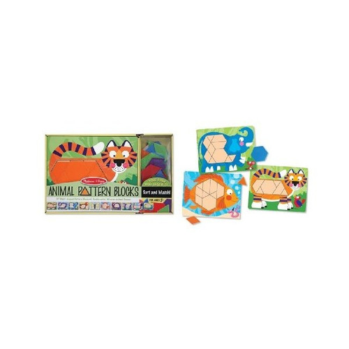 Bloques Patrón Melissa & Doug Animal, Creado Con 5 Tablas De