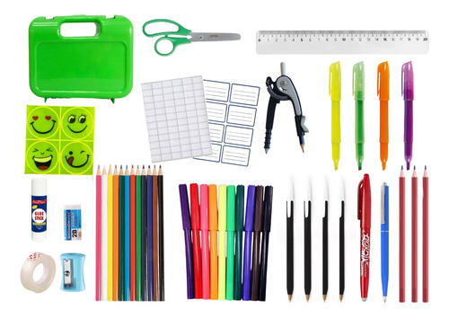 Set Útiles Escolares Primaria Secundaria Kit Combo Completo 