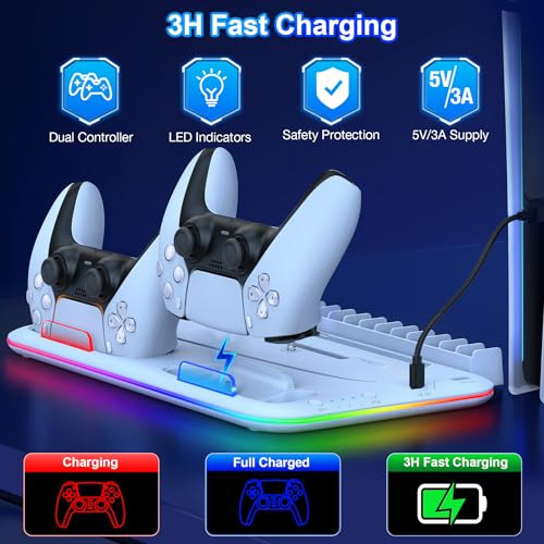 Ps5 Slim Pack: Estacin De Enfriamiento Y Cargador Dual