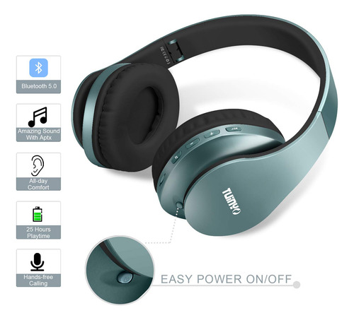 Auriculares Inalámbricos Tuinyo Over Ear Bluetooth Con Micró