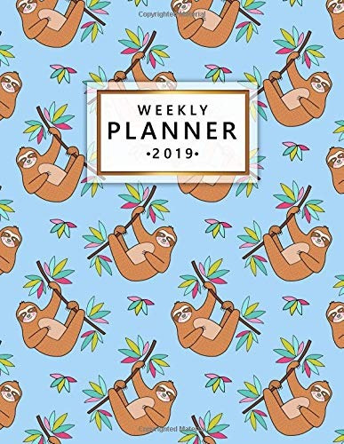 Weekly Planner 2019 Cute Exotic Sloth Weekly And Monthly Org