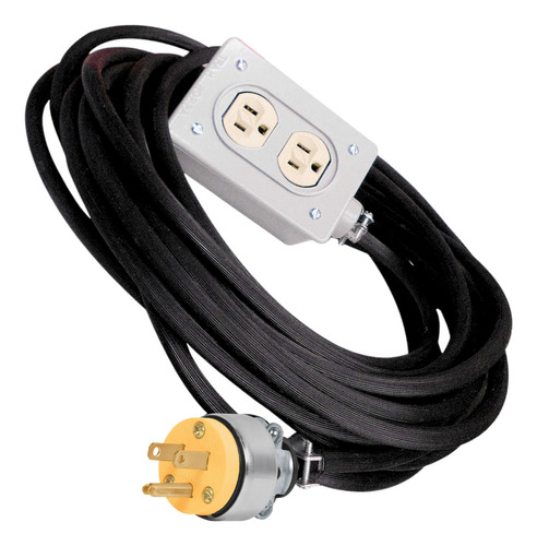 Extension Cable Uso Rudo 50m Cal 3x12 Reforzada 100% Cobre