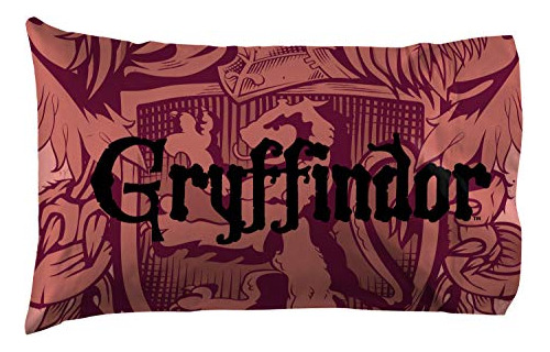 Harry Potter House Of Gryffindor - Funda De Almohada Re...