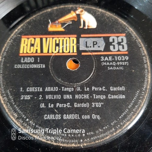 Simple Carlos Gardel Rca Victor C16