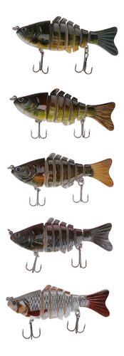 Juego De Señuelos De Pesca Swimbait, Con Múltiples Articulac