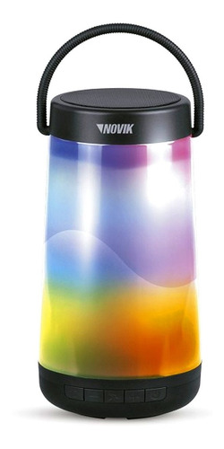 Parlante Portátil Novik Glow Bluetooth Multicolor Negro P