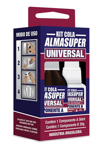 Cola Almasuper Kit Universal Cola Preenche E Solda Almata