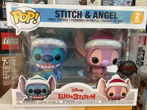 Funko Pop Stitch Y Angel Navidad Disney 