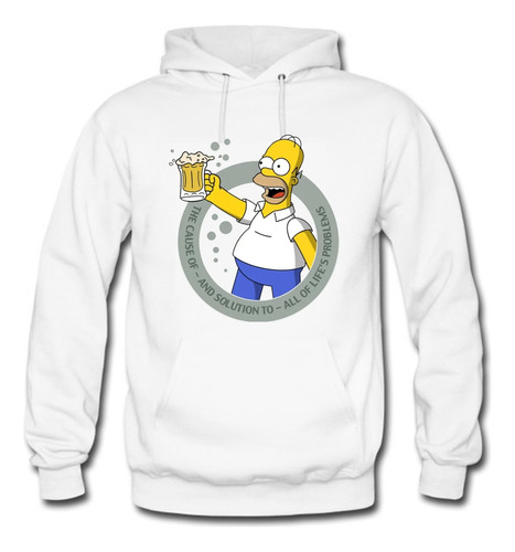 Buzo Homero Simpson Cerveza Unisex Saco Deportivo Hoodie