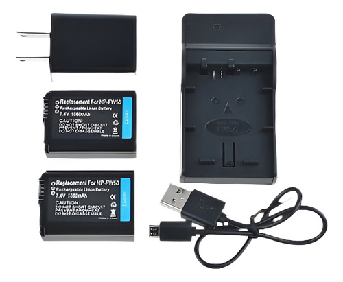 Genérico 2 X 1080mah Np-fw50 Batería Cargador Combo Sony  A