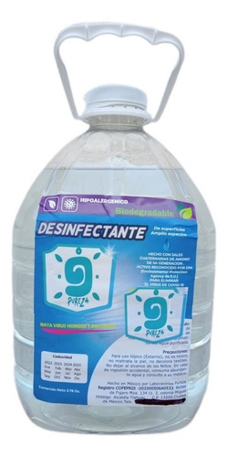 Desinfectante & Sanitizante Pureza* 1 Galón (3.8 Lts)
