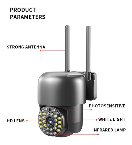 Cámara Wifi 5g 1080p Monitor De Visión Nocturna En Color Par