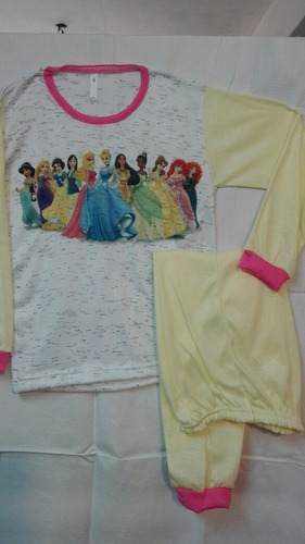 Pijamas Niñas - Princesas -invierno T6-8