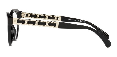 Lentes Oftálmicos Chanel Ch3428q Black Gold Emma Watson 53mm