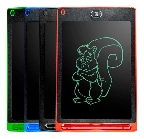 Pizarra Mágica Tablet Lcd Anotador Dibuja Borra 10 Infantil Color Negro