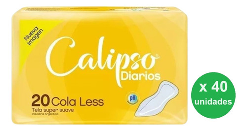 Protector Diario Calipso Cola Less X20u- Pack X40- Dh Tienda