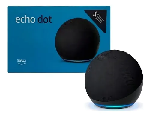 Echo Dot Alexa 5 Geração Processador Som Premium -pto