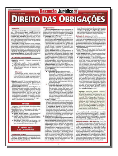 Resumao Juridico - Vol.31 - Direito D. Obrigacoes