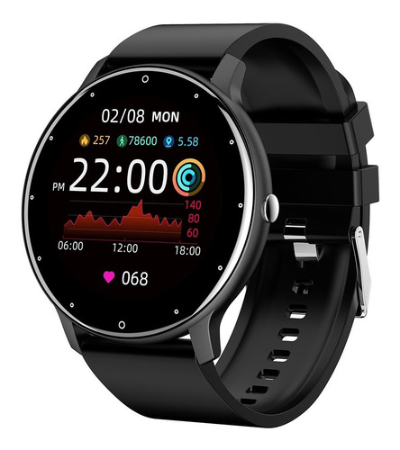 Reloj Inteligente Bluetooth Zl02 Pantalla Redonda Táctil Com